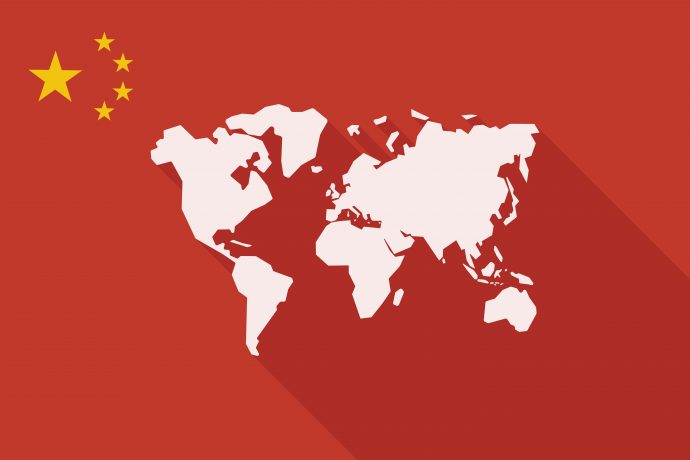 世界地図と中国