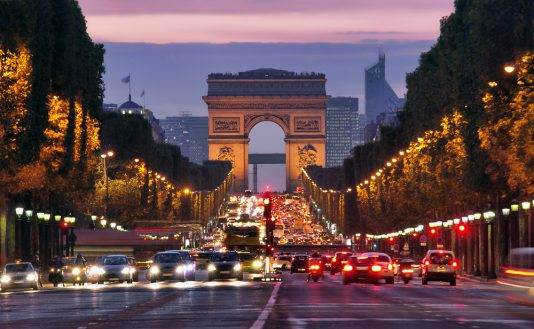 road to Arc de Triomphe, paris