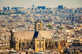 city view with Église Saint-Gervais, paris