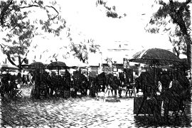 black and white photography of Place du Tetre