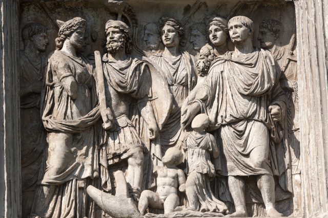 銅版画■トラヤヌスの凱旋門 ベネヴェント 古代ローマ遺跡 Robert_Sayer_-