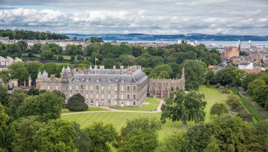 around the palace of holyroodhouse