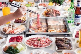 シンガポールgorogoro-steamboat-korean-buffetの料理